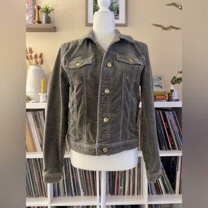 Vintage Lauren Jeans Co Size Medium Olive Green Corduroy Button Jacket